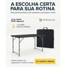 Portable Folding DJ And Camping Table 120cm Dismountable And Foldable - Black - View 8
