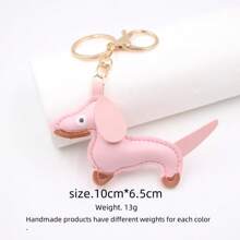 1 قطعة سلسلة مفاتيح جلدية كرتونية جميلة على شكل كلب الدشهند، تميمة للحقيبة، ديكور هالوين، اكسسوارات عيد المعلم، حامل بطاقة الهوية، اكسسوارات السيارة، تميمة حقيبة، هدية عيد الميلاد، هدية للصديقة والأخت