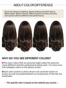 优雅耐热合成假发，20英寸长，棕色渐变卷发，无刘海，适合女性日常、婚礼、聚会和角色扮演等场合。 - 漸層棕色 - 查看 8