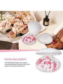 1/2/4 صندوق هدايا من الصدف البلاستيكي، صندوق حلوى من الصدف، صندوق مجوهرات صغير متعدد الاستخدامات، صندوق حلوى وصندوق خاتم، حامل عرض المجوهرات، مناسب للزفاف وحفلات الحمام والأعياد وحفلات الأطفاد والحفلات ذات الموضوع الهاواي (متوفر ب- 4 ألوان: وردي، أبيض، أزرق، ذهبي) - متعدد الألوان - مشاهدة 7