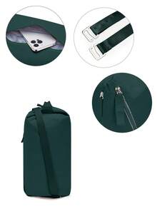 男女旅行运动单肩包，小众设计 6 英寸大容量侧包，防水可调节肩带时尚包，防刮耐磨徒步腰包，轻便便携斜挎包，适合小学、初中、高中学生 - 彩色 - 查看 10