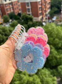 Daisy Custom Bag Charm, Backpack Tags, Girls Keychain, Tag, Acrylic Keychain, Groovy Letter Charm, Backpack Name Tag, Glitter Daisy Back To School Gifts