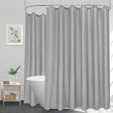 Zestaw 1/3/4 minimalistycznych szarych zasłon prysznicowych, zestaw mat podłogowych na deskę sedesową, nowoczesna minimalistyczna zasłona prysznicowa w jednolitym kolorze, bardzo odpowiednia do dekoracji łazienki, uniwersalna dekoracja pokoju, zestaw do dekoracji domu, akcesoria łazienkowe, zasłona do wanny, zestaw zasłon prysznicowych na deskę sedesową - Szary - Zobacz 5