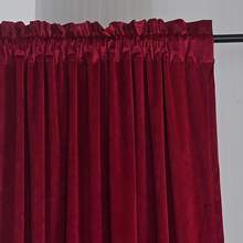 63 Inch Length Berry Color Block Rod Pocket Thermal Insulated Window Drapes Set Living Room/Bedroom/Dining Room, W52 X L63, 2 Panels, Home Decor - Hot Pink - View 2