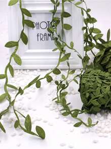 5/20/50m Artificial Vines, Artificial Eucalyptus Leaf Garland Fake Hanging Plants Leaves Wreath Foliage Green Leaves Ribbon Decorative Wreath Accessory For Wedding, Wall, Crafts, Party Decor