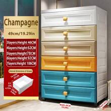 加厚儿童储物柜，带抽屉，可收纳塑料玩具和衣物