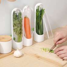 1 Stück Kräuter Frischhalteboxe, Gemüse Frischhalteboxe für Koriander Kräuter, wiederverwendbare Frischhalteabdeckung mit Wasser gefüllt, ABS Kräuter Frischhaltebecher, Küchengeräte Haushaltsutensilien zum Frischhalten