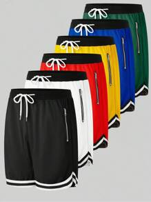 1pc Men's Shorts,Men Shorts,Casual,Workout Shorts,Jersey Men,Zippered Pocket,Gym Clothes Men,Athletic Shorts,Gym Shorts,Drawstring Waistband,Basketball Shorts,Elasticity Lightweight Sweatpants Perfect For Basketball,Baseball,Workout, Running, Training,Fitness,Athletic,Outdoor,Father's Day Gift