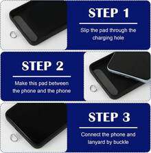 THE  12 Pcs Phone Tether Tab, Universal Phone Lanyard Patch Transparent Cellphone Strap Replacement Part Without Adhesive For Most Smartphone Case - 1 - View 4