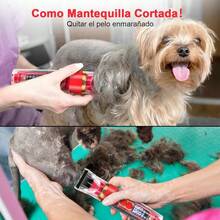 Hair Clipper for Cats and Dogs - Heavy Duty Cat and Dog Hair Trimmer, Silent Cordless Electric Shaver with USB Rechargeable - Negro - Ver 2