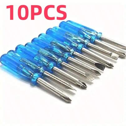 10/20pcs Blue Crystal Handle Mini Screwdriver Set, Toy 2mm Crossword Puzzle Game Repair Tool Handicraft, Suitable For Practicing And Exercising Manual Skills. Small Repair Tool, Crystal Screwdriver Tool Halloween, Christmas, Thanksgiving Gift