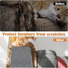 Couch Protector From Cat Claws - 78.7" X 15.8" Trimmable Self-Adhesive Cats Claws Scratch Pads, Cat DIY Climbing Cats Scratch Mat Tree Replacement Indoor (Dark Gray) - Màu Xám nhạt - Xem 4
