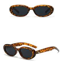 1 件女士全框复古椭圆波西米亚风格时尚眼镜，夏季海滩度假配饰