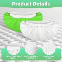 4 件通用超细纤维垫，兼容手持式蒸汽清洁器，适用于 Steam Shot、Wagner Spraytech、McCulloch、Comforday、PurSteam 和其他蒸汽清洁器配件 - 彩色 - 查看 6