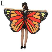 Áo choàng hình cánh bướm, chất liệu lụa mềm mại, phụ kiện trang phục biểu diễn sân khấu, đạo cụ tiệc tùng, nhiều kiểu dáng và màu sắc, quà tặng ngày lễ Halloween. - Nhiều màu - Xem 21