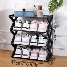 简易鞋架家用门口多层鞋柜室内鞋子收纳神器加厚省空间储物架 - 彩色 - 查看 5