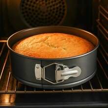 1 件/3 件圆形碳钢蛋糕模具，不粘可拆卸底部烤盘，适用于制作松饼、彩虹蛋糕、芝士蛋糕、甜点慕斯蛋糕烤盘、烤箱配件、圆形弹簧蛋糕模具，适用于厨房用品、厨房烤盘、万圣节/亡灵节、圣诞节蛋糕烘焙工具 - 可重复使用烤盘 - 彩色 - 查看 2