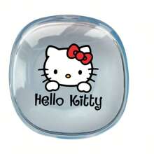 Sanrio 1pc Hello Kitty Premium Transparent Denture Box, Durable Matte Finish, Portable Denture Storage Case, Odorless Personal Care Accessory, Suitable For Travel And Storage For Women Storage Organizer Travel Essentials Back To School Dormitory Storage