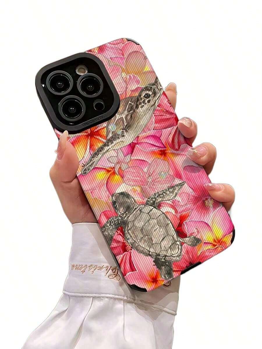 Teléfono anticaída suave con textura de vida marina rosa, X/XS XSMAX 11 12 13 14 15 16 12MINI 13MINI 16E SE4 S22 S23 S24 S25, 1 ud. - Multicolor 13 - Ver 1