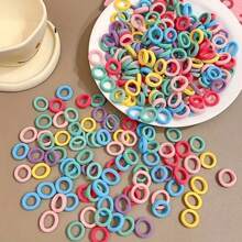 200 Stücke/Set mehrfarbige dehnbare Haargummis für Mädchen, modische einfarbig Nylon Mini Haaraccessoires als Geschenk für Frauen, Haarband, Haracres, Pferdeschwanzhalter, Elastikhaare, Gummibänder