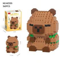 Juguetes de muñeco de Capibara Kawaii, bloques de construcción de micropartículas 3D, modelos en miniatura, ladrillos DIY, figura de acción de dibujos animados lindos, juguetes de animales, regalos de cumpleaños/Navidad/regalos