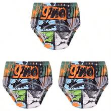 5 PIEZAS Pantalones de pañal para bebé suaves y cómodos, pantalones de entrenamiento para niños pequeños, pañales lavables y reutilizables, pantalones de pañal para recién nacidos, pantalones de entrenamiento para ir al baño del bebé, perfectos para baby shower y el mejor regalo para bebé - Estampado digital - Multicolor - Ver 67