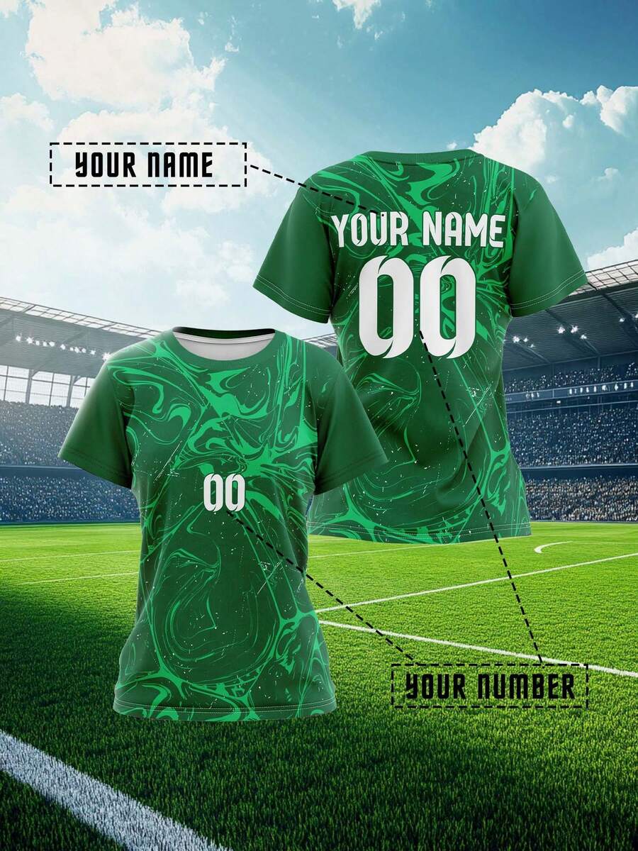 2025 Customized Sports Jersey, Summer New Casual Outdoor Training Sports Single Top Short Sleeve Women's Sports Team Club Training Gym Jersey Top With Front And Back Printed Name And Number, Breathable And Comfortable For Daily Casual, Party, White Undershirt - Multicolor - View 1