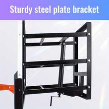 54 Inch Wall Mounted Basketball Backboard, Adjustable-Height And Rim Basketball Hoop, Outdoor Wall Mount Basketball Hoop For Gyms Schools - 54英寸 - 查看 7