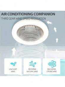 1 Pieza Ventilador de techo inteligente/Luz/Difusor con control remoto, función de aromaterapia y ventilador LED, 30W - Multicolor - Ver 5