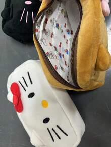 Sanrio 1 件 Hello Kitty 文具袋 卡通大容量铅笔盒收纳袋 返校学习用品礼物（部分零件可能随机）