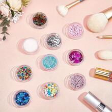 10 个亚克力透明圆形罐 - 化妆品、乳液、面霜、化妆品、珠子、眼影、水钻、样品、花盆、5g/5ml（透明盖） - 無色 - 查看 8