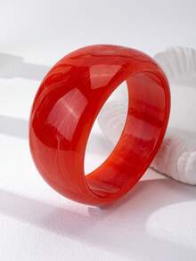 1 Pc Resin Chunky Bangle Cuff Bracelet Irregular Shape Arm Band Jewelry For Women - Multicolor - View 4