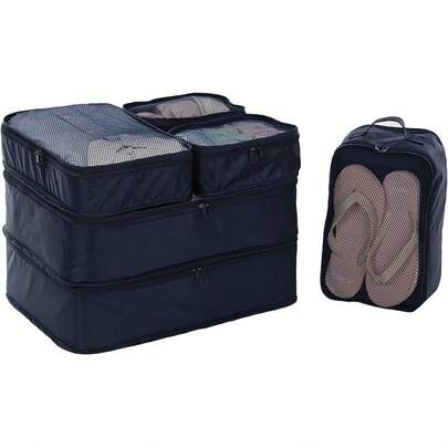 Travel Packing Cubes, Luggage Organizers With Shoe Bag, Travel