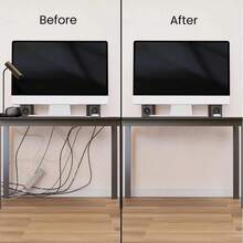 1 个 40 厘米电缆管理槽，自粘式电缆整理器托盘，适用于家庭和办公室