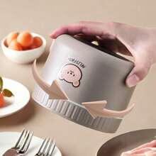 1 pezzo Scatola termica per il pranzo in acciaio inossidabile 304 da 400/600 ml con motivo orsetto carino, coperchio e manico, portatile e a tenuta stagna, adatta per microonde e riscaldamento ad acqua calda, contenitore per insalata di frutta, contenitore per il pranzo isolato riutilizzabile, adatto per studenti e adulti a scuola, in ufficio, all'aperto, per campeggio, picnic e viaggi