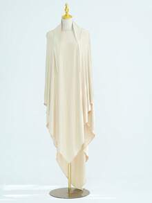 1 chiếc khăn trùm đầu Jersey trơn có dây buộc, tiện lợi khi mặc hàng ngày với Abaya Khimar, phù hợp với mọi mùa để mặc trang phục - Nhiều màu - Xem 21