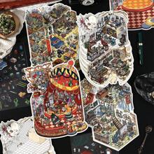 4pcs 2.5D Large Size Business Open Series Decorative Stickers, Suitable For Scrapbooking,School Supplies,Back To School