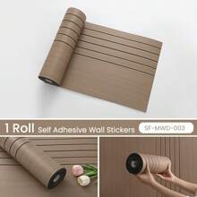 1 Roll 3D Visual Wood Grain Textured Mosaic Peel And Stick Wall Paper Board, Multi-Color DIY Combination, Easy To Tear And Stick, Suitable For Commercial Spaces, Bedroom, Living Room Wall Decor
