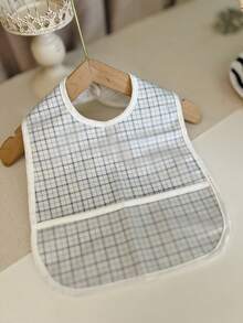 1 件蓝色格子豹纹印花围兜，适合 1-3 岁幼儿，大号防水口水围巾，适合日常使用、外出、用餐 - 彩色 - 查看 11