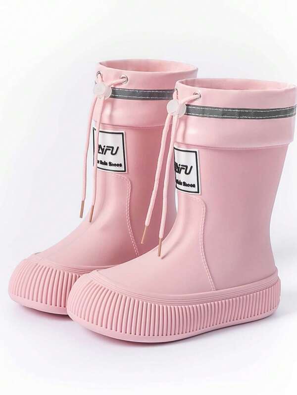 2025 Upgraded Version Durable & Versatile Waterproof Rain Boots For Parent-Child, Children's Rubber Boots With Drawstring Closure, Lightweight, Soft, Anti-Slip & Abrasion Resistant