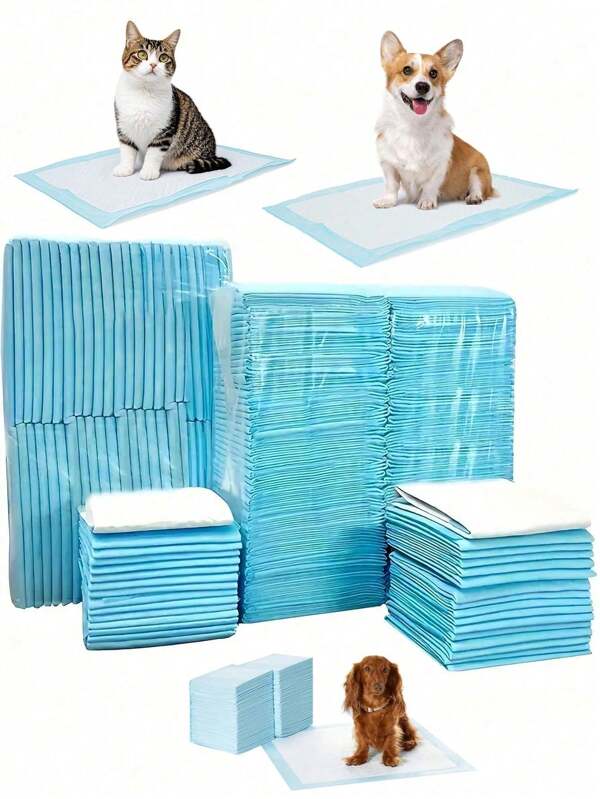 100/50/10 piezas Almohadilla para mascotas, almohadilla para orina de perro y gato pequeño con control de olores, absorbe bien y es a prueba de fugas, adecuada para mascotas pequeñas