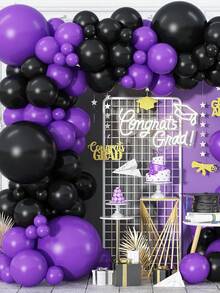 104pcs Royal Blue And Yellow Balloon Flower Ring Set, Different Sizes 18/12/105 Inches Balloons, Suitable For Birthday Wedding Anniversary Bachelor Party Graduation Ceremony Theme Party Decoration