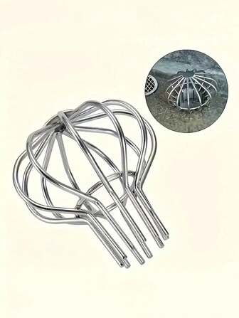 1pc Stainless Steel Gutter Guards, Drain Filter Strainer, Anti-Clogging Roof Gutter Protection System, Downspout Debris Blockage Preventer, Metal Rainwater Flow Filter For Gutters-Random Style