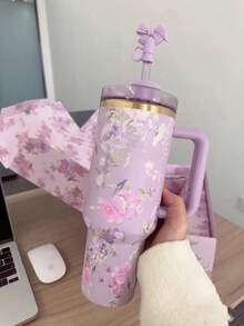 STANLEYQuencherH2.0 Tumbler With Handle And Straw 40 Oz | Flowstate3-Position Lid | Cup Holder Compatible For Travel | Insulated Stainless Steel Cup - Màu tím  Violet - Xem 3