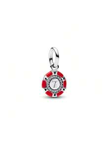 Disney 1 pieza Dije en forma de carroza encantada con cristales de laboratorio para el 100 aniversario de Disney, apto para pulseras de plata 925 para mujer