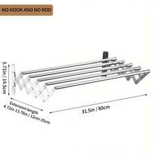 Telescopic Clothes Drying Racks - 31.5 Inches / 80 Centimeters - View 13