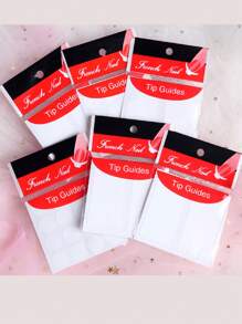 18 hojas (864 piezas) de pegatinas para manicura francesa, pegatinas para uñas autoadhesivas para decoración de uñas - Diseño en forma de luna apto para esmalte de uñas y aplicaciones de brillo para una manicura francesa sin derrames