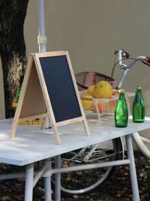 1pc 7.5"X12"/10"X16" Blank Black Frame Chalkboard Sign, DIY Tabletop Menu Board, Wedding Information, Suitable For Wedding Table Decor, Birthday Party, Family Gathering