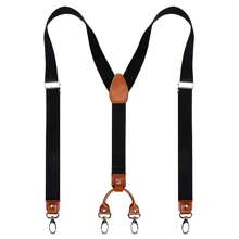 Men Braces For Trousers With 4 Strong Metal Clips, Y-Back 2cm Wide Heavy Duty Adjustable Elastic Suspenders For Men & Women