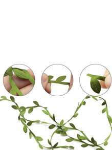 5/20/50m Artificial Vines, Artificial Eucalyptus Leaf Garland Fake Hanging Plants Leaves Wreath Foliage Green Leaves Ribbon Decorative Wreath Accessory For Wedding, Wall, Crafts, Party Decor